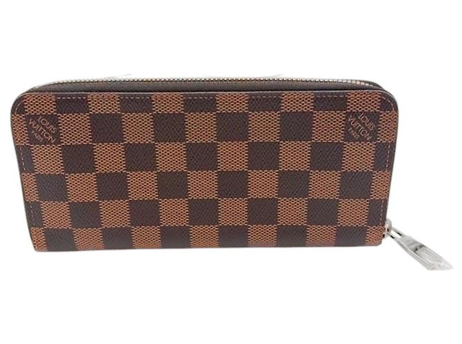 Louis Vuitton Zippy Geldbörse aus Damier-Canvas Braun Damier ebene