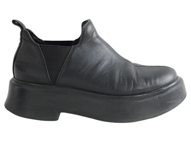 The row Mocassini Robin in pelle nera Nero