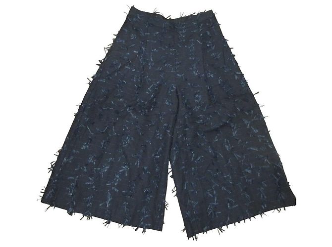 Autre Marque Pantalones Gaucho de Lana con Cinta Grace Class Negro