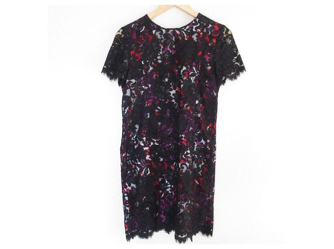 Autre Marque Spitzenkleid Kollektion Sonia Rykiel Schwarz Mehrfarben