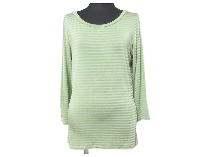 Max Mara Rayon Stricktop Grün Hellgrün