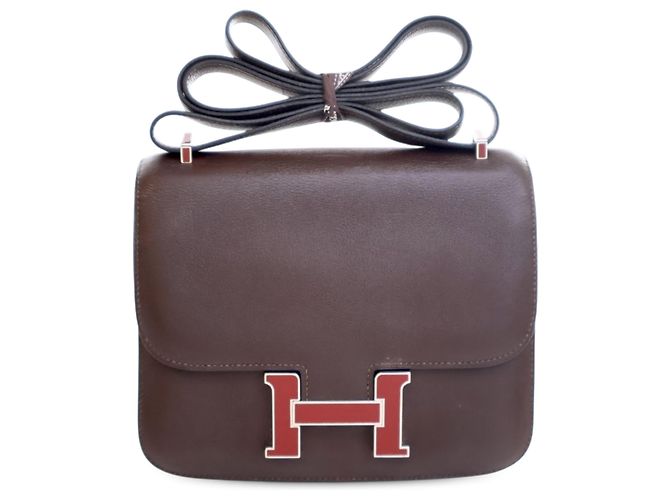 Hermès Mini Swift Verso Constance 18 Rot Bordeaux