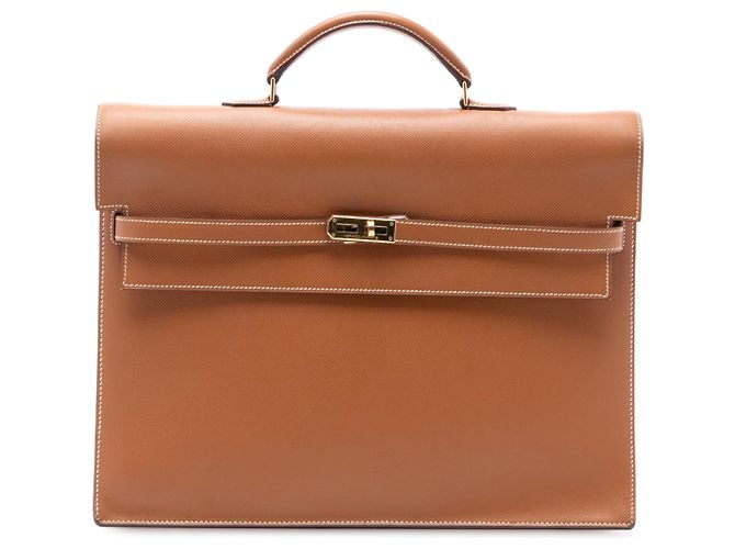 Hermès Kelly Depeches 38 em Epsom marrom Caramelo