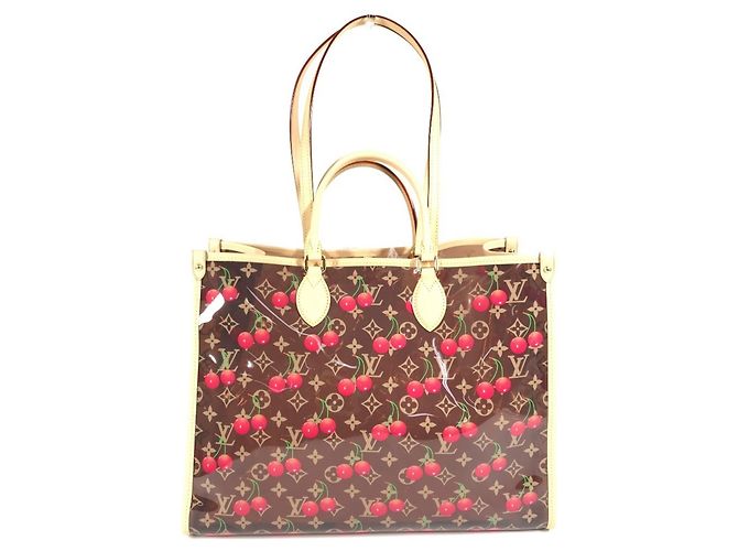 Sac à main Louis Vuitton Monogram On the Go GM Marron Rouge Monogramme