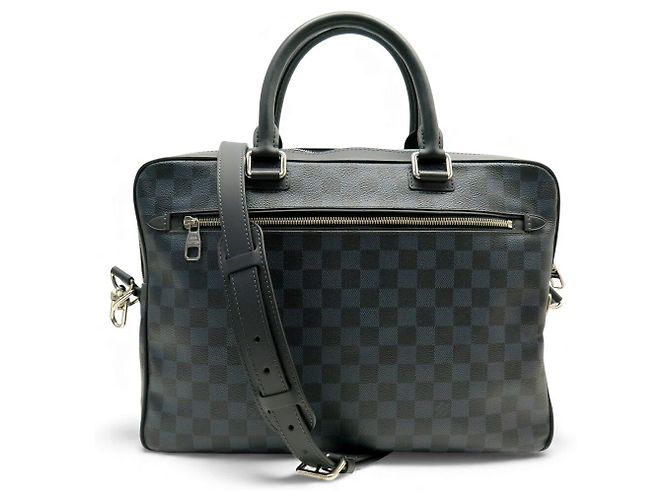 NEW LOUIS VUITTON DAMIER COBALT DOCUMENT CASE N41347 BRIEFCASE Blue