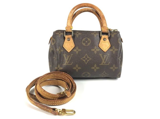 Louis Vuitton Monogram Mini Speedy Tasche Braun Monogramm