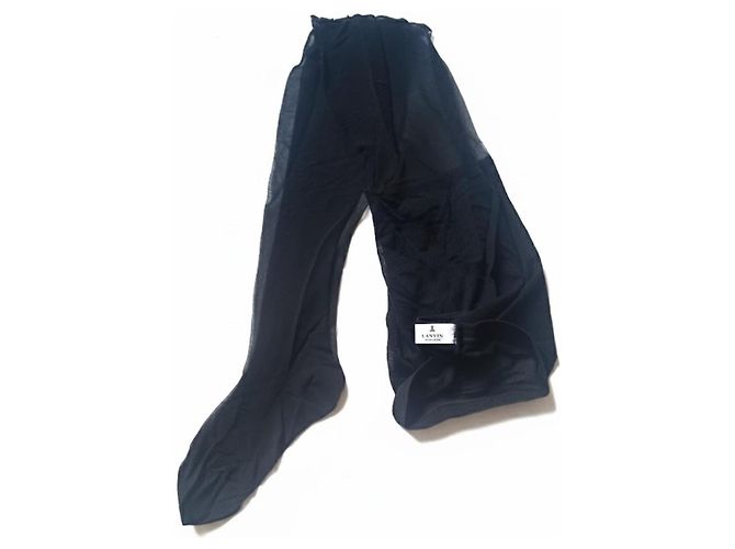 Pack de 5 medias Lanvin negras talla L Negro