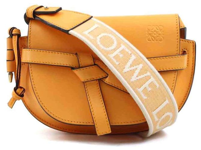 Bolsa de Ombro Loewe Gate Dual Mini Laranja