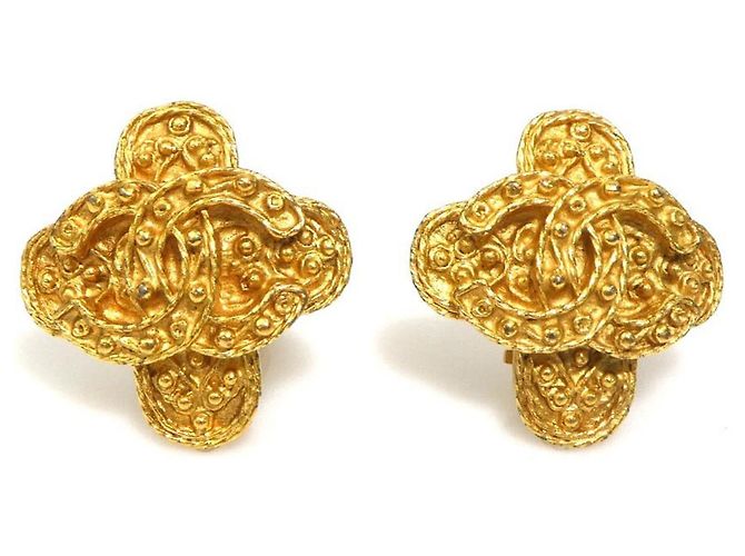 Orecchini Clip Coco Mark di Chanel D'oro 