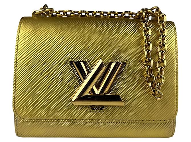 Louis Vuitton Epi Twist PM Shoulder Bag Golden Leather  ref.2618987
