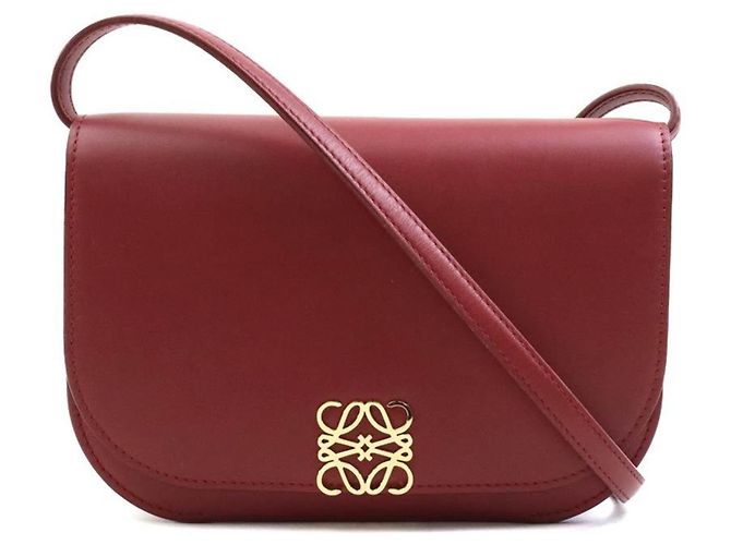 Loewe Goya Leather Shoulder Bag Red