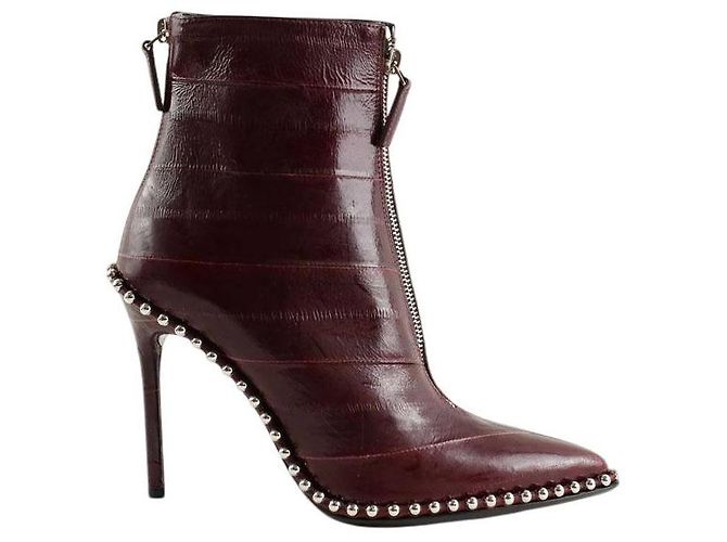 Alexander Wang Botas de Cuero Burdeos
