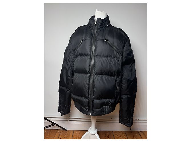 Vintage Versace Herren Pufferjacke Schwarz XXL