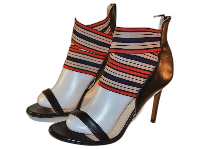 Pinko leather sandals with elastic straps size 40