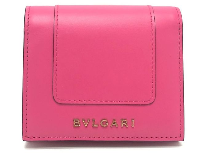 Bulgari Bvlgari Serpenti Mini Tri-fold Wallet Black Pink