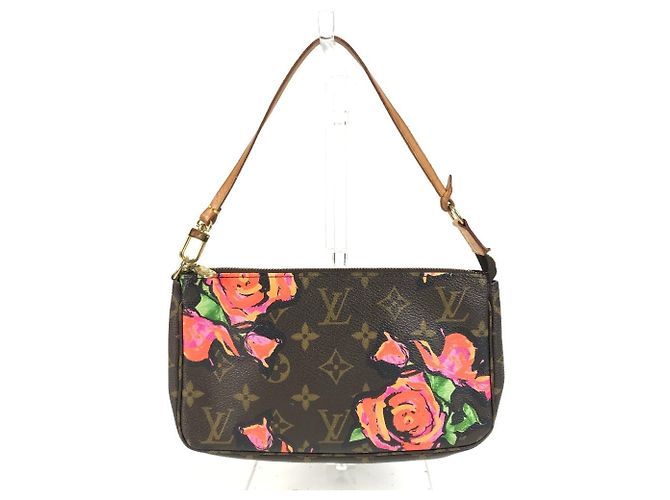 Sac à main Pochette Accessoires Monogram Rose Louis Vuitton Marron