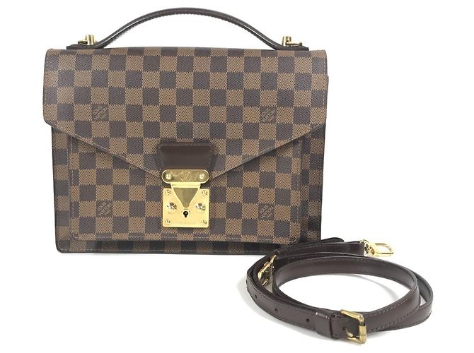 Bolsa SPO Damier Monceau Louis Vuitton Marrom Damier ebene