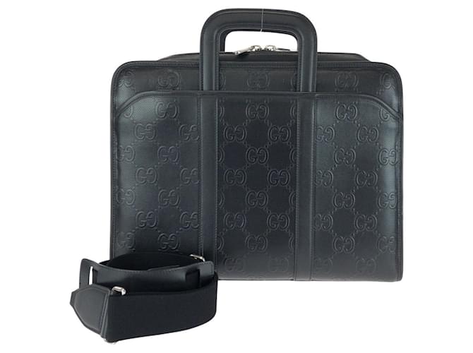 Gucci Leather Business Briefcase Black Pony-style calfskin  ref.2620349