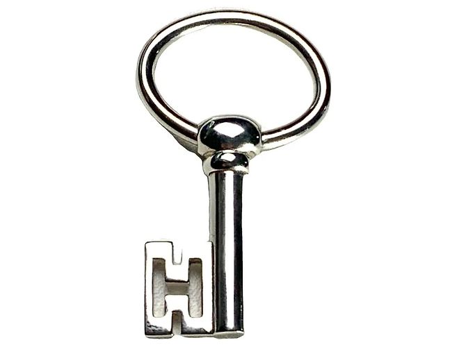 Porte clés Hermès Argent neuf boite et bolduc Argenté 