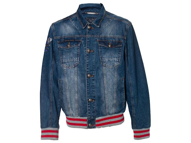 Dsquared2 Chaqueta bomber de denim Philipp Plein 78ers Azul