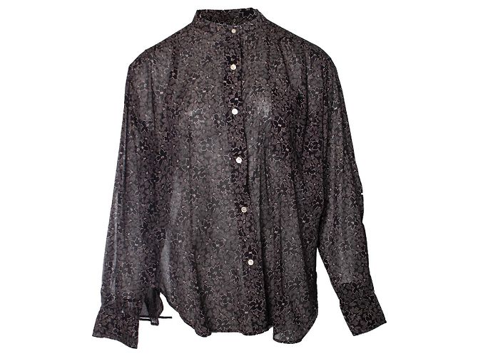 Blusa floreale nera e beige Isabel Marant Étoile Nero