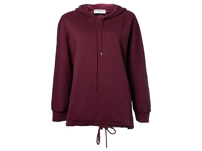 Sudadera oversized Balenciaga en Burdeos Roja