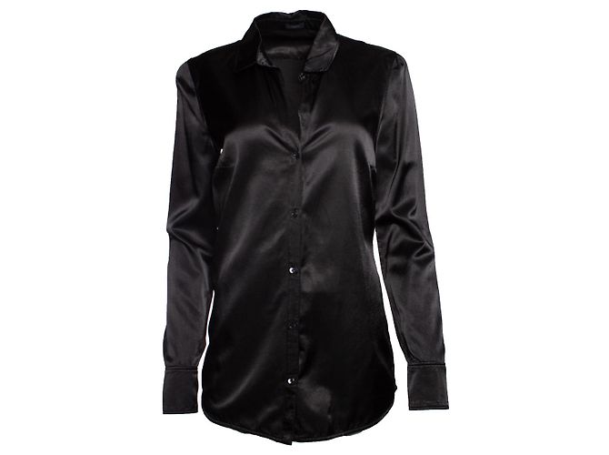 Joseph Stacy Satinbluse in Schwarz