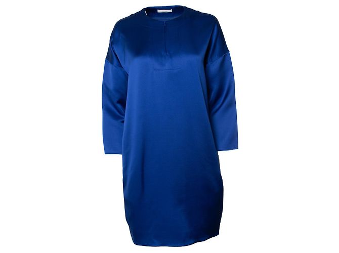 Céline Abito in misto seta blu cobalto Celine
