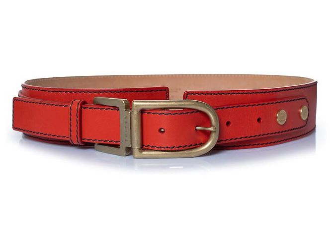 Céline Cinturón de cuero rojo Celine Roja