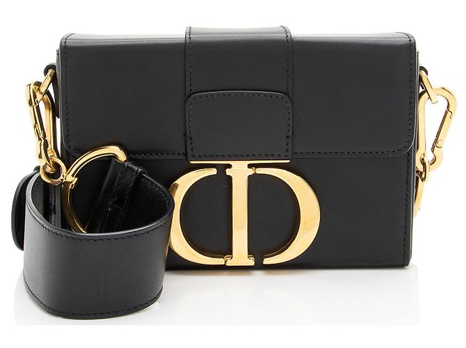 30 Montaigne Sac à épaule Montaigne 30 en cuir de veau Dior Noir