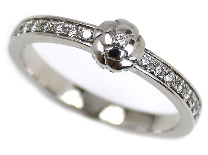 Timeless Chanel Camelia Pt950 Platin-Diamantring Silber Metallisch