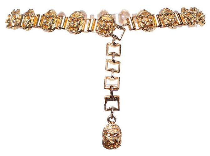 Cinturón de teatro de cadena dorada Gianni Versace Dorado Metálico