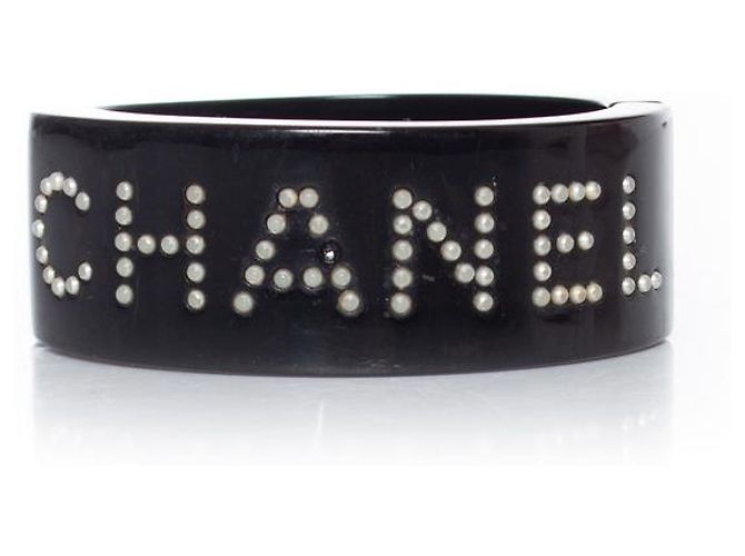 Bracciale con chiusura borchiata Chanel Coco Chanel Nero