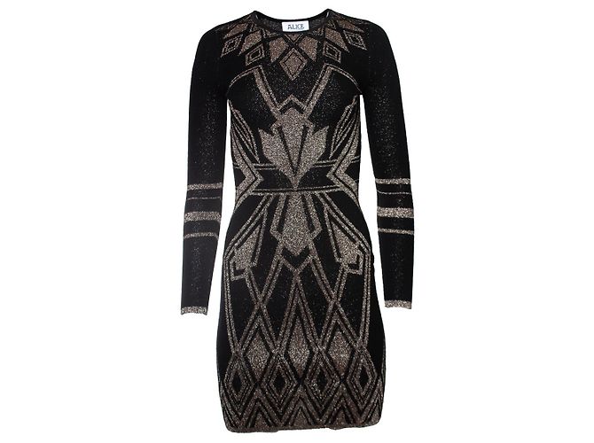 Alice by Temperley Vestido de lurex estampado Alice de Temperley Negro