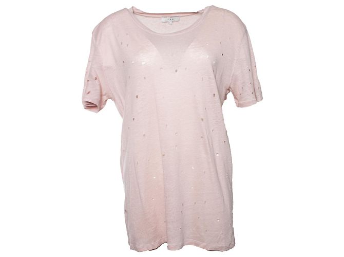 Camiseta de clay rasgada IRO en rosa