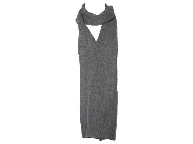 Sciarpa grigia a maglia cable Ralph Lauren Grigio