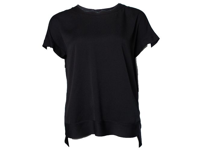 Schwarzes Kurzarmoberteil von By Malene Birger