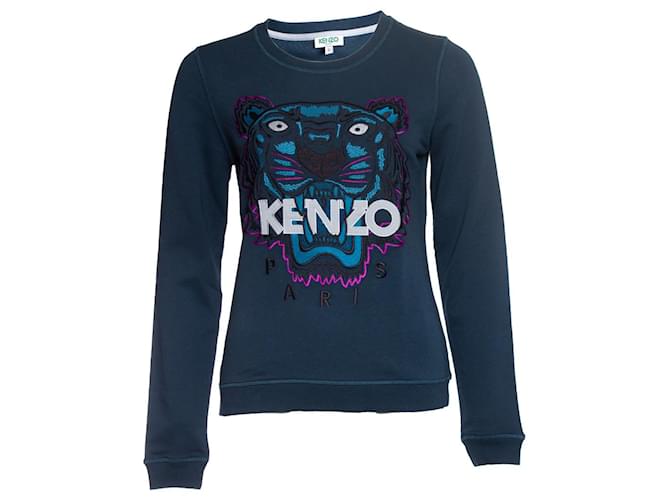 Kenzo blauer Tigerpullover 