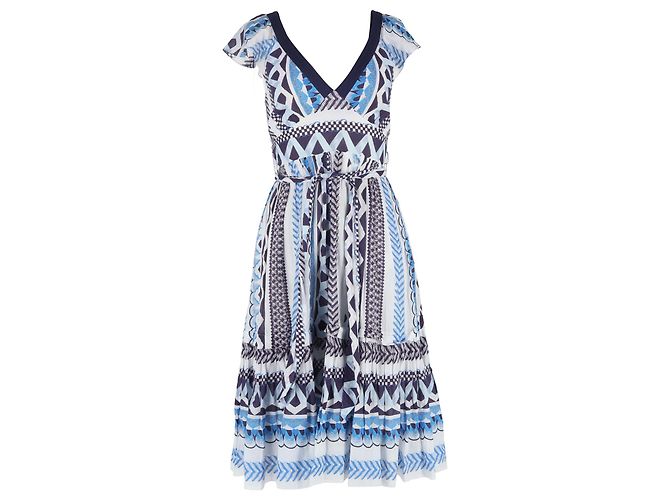 Abito midi stampato in cotone multicolore di Temperley London