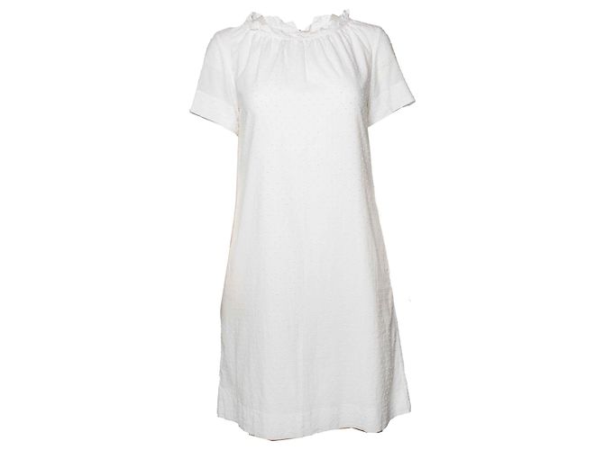 Vestido branco com bolinhas APC