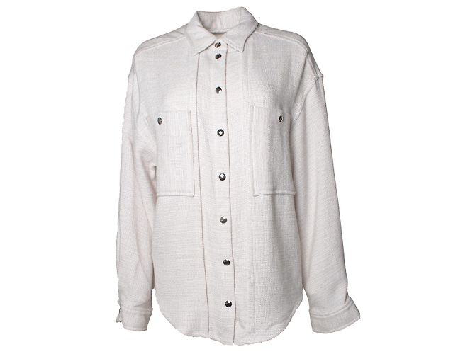 Camicia IRO Nesta con bottoni a pressione in beige Marrone