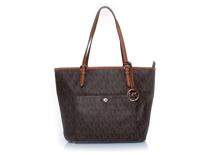 Michael Kors Jet Set Canvas Logo Shopper Braun
