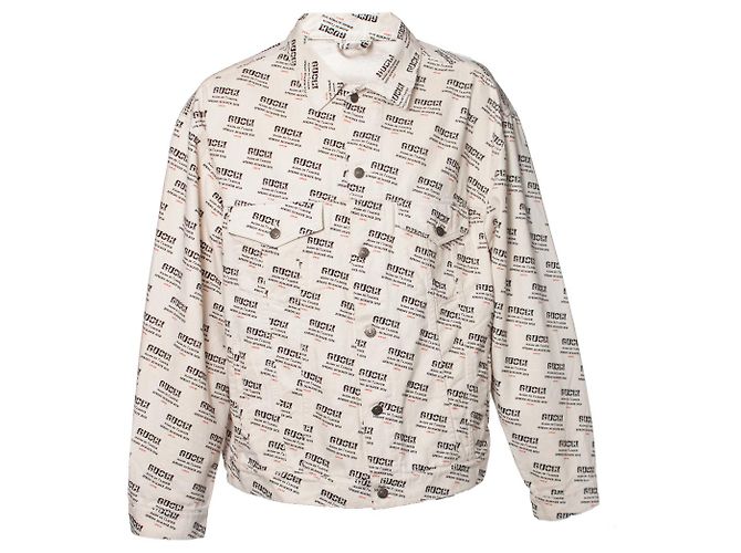 Gucci Maison de L'amour Jeansjacke Weiß