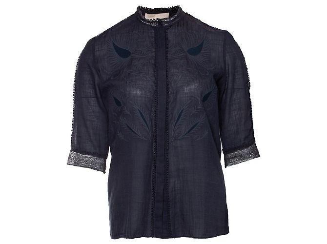 Blusa blu ricamata aperta Vanessa Bruno