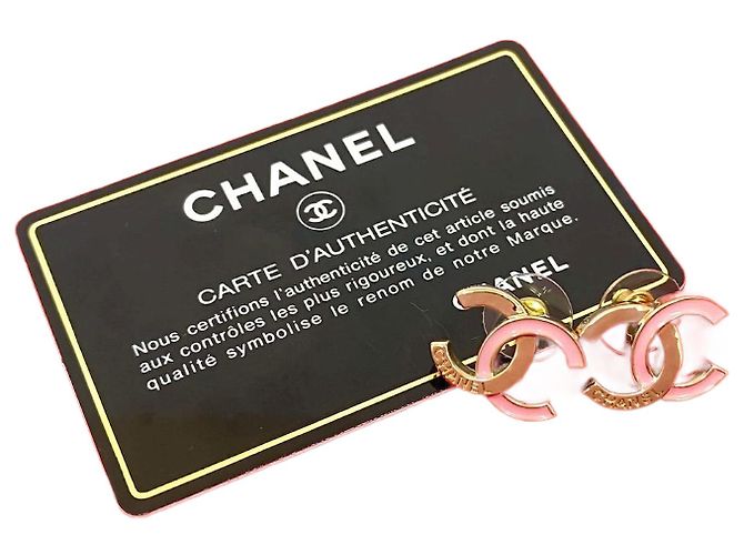 Timeless Brincos Chanel Coco Mark Dourado Metálico