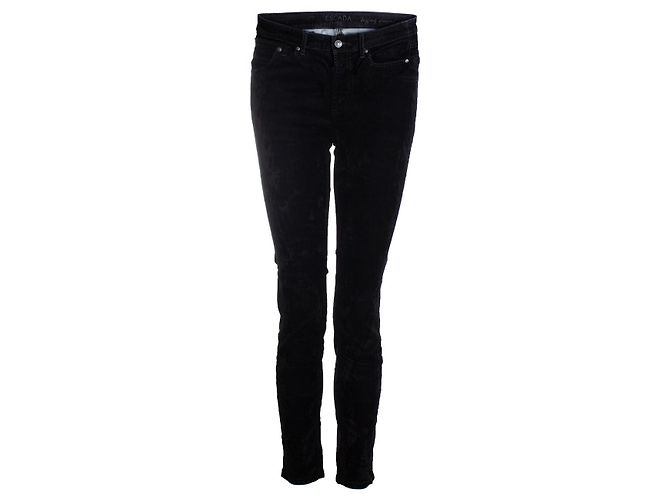 Schwarze Escada Sport Jeans mit Samtprint