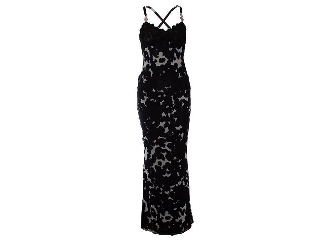 Gianni Versace Couture Maxikleid Schwarz