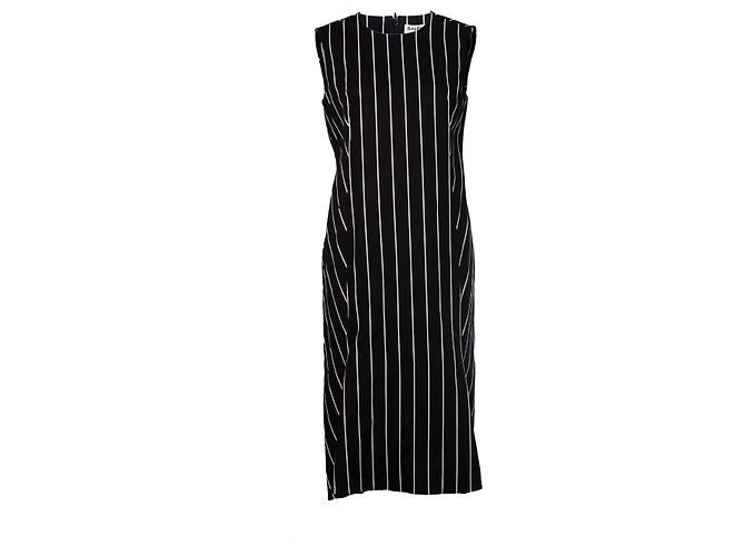 Vestido maxi Balenciaga con estampado a rayas Negro