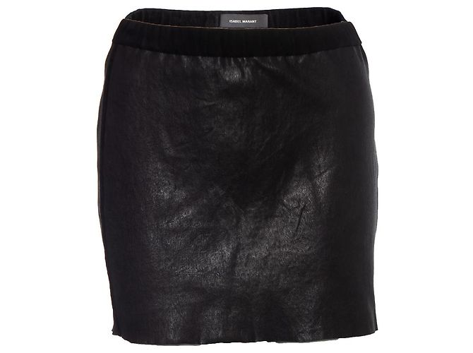 Saia mini de couro stretch Isabel Marant Preto