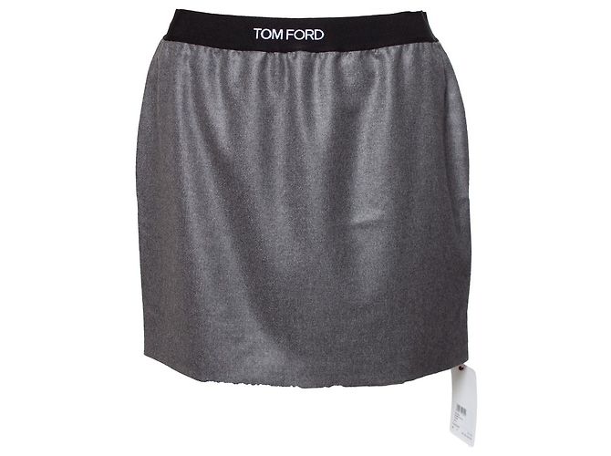Jupe signature Tom Ford en cachemire Gris
